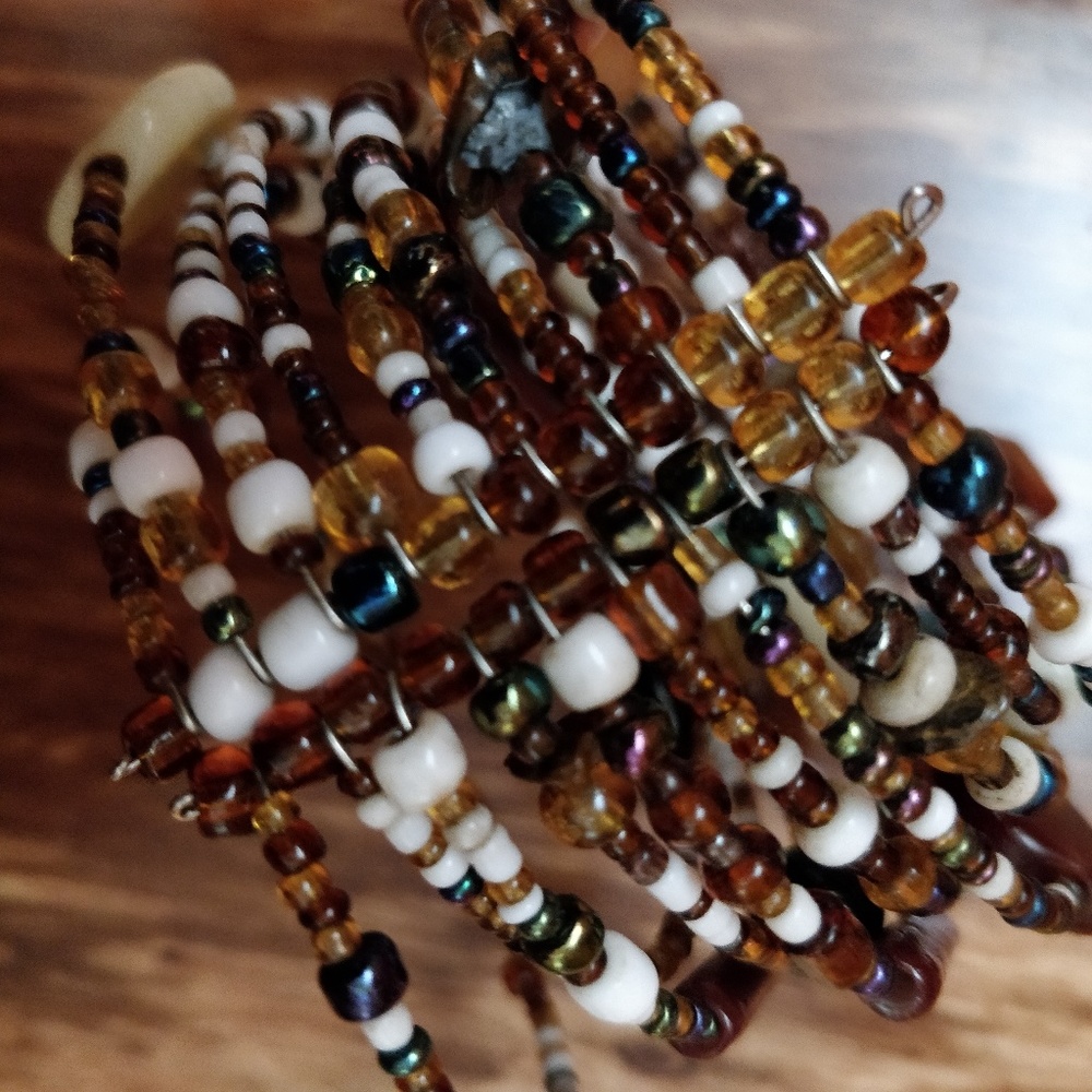Beaded cuff bracelet